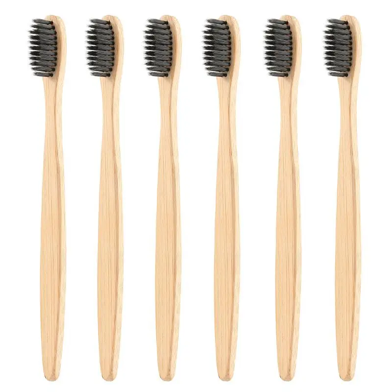 

5PCS Toothbrush Natural Bamboo Tooth Brush Set Soft Bristle Charcoal Teeth Eco Bamboo Toothbrushes Oral Care Dropshipping