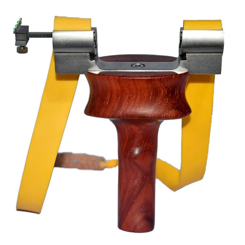

304 Stainless Steel Catapult Comfortable Wooden Handle Slingshot for Hunting with Rubber Band Outdoor Shooting
