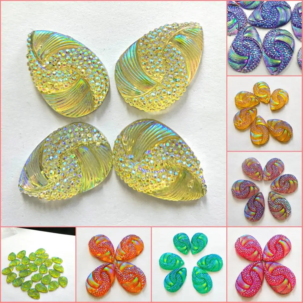 Смола висячие серьги для женщин Одежда Diy стразы камни и кристаллы 20x30 мм со