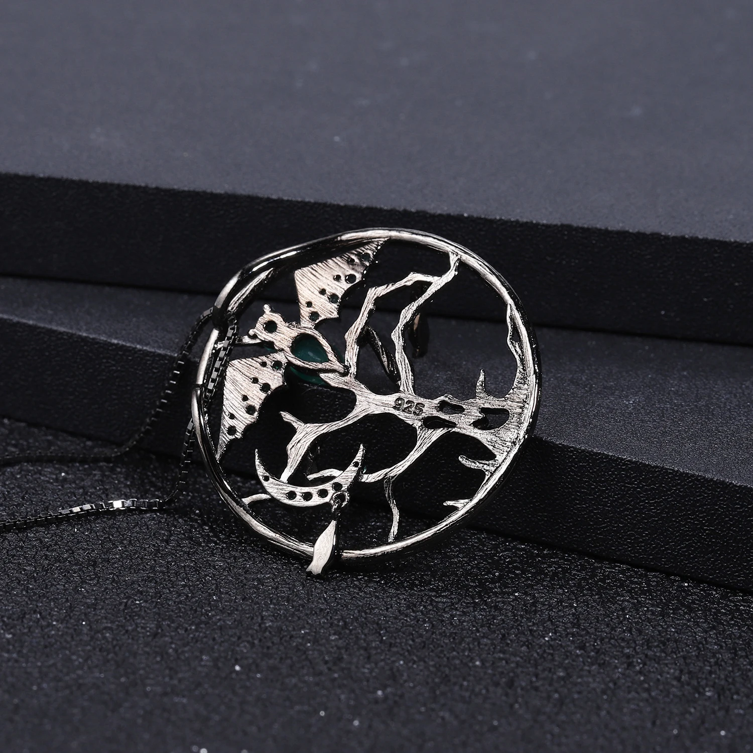 GEM'S BALLET Halloween Vampire Pendant Natural Amethyst 925 Sterling Silver Handmade Bat Necklace For Women Fine Jewelry | Украшения и