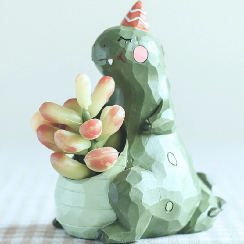 1 шт. креативные горшки для суккулентов из смолы животные Мини цветочный горшок