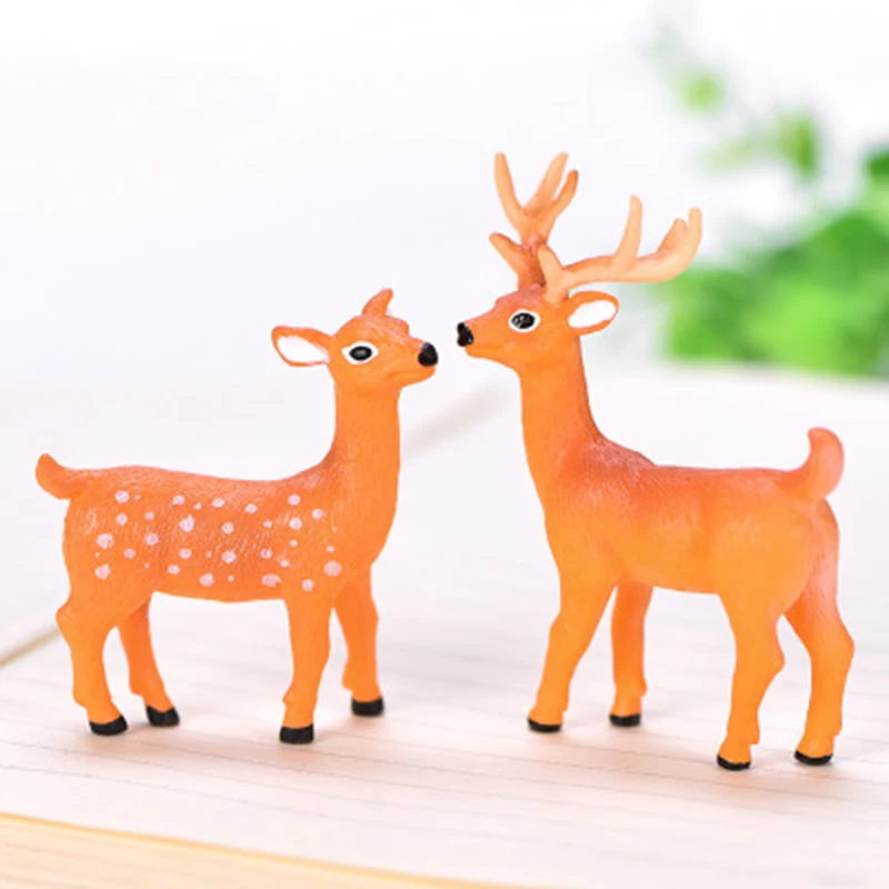 ZOCDOU 1 шт. Sika пятнистая семья Venado животное африканская Модель Статуэтка орнамент