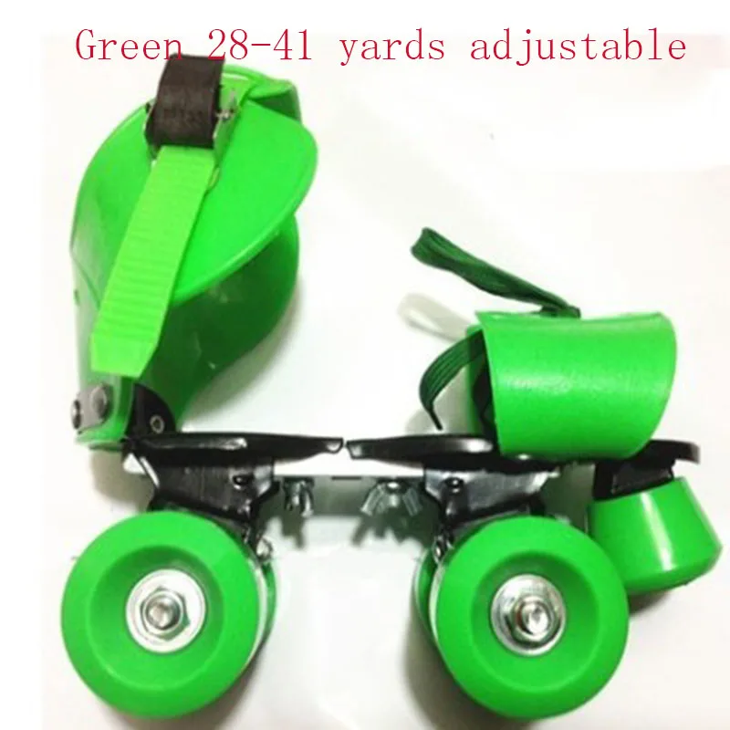 Двухрядные ролики регулируемые четырехколесные роликовые коньки для детей и