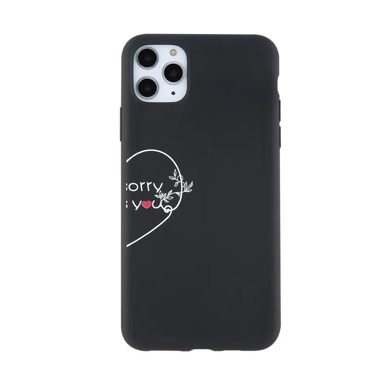 USLION чехол для телефона с буквенным принтом для iPhone X XS XR 11 Pro Max, чехол с сердечком, Мягкий ТПУ силиконовый чехол s для iPhone 8 7 6 6s Plus - Цвет: AC9847