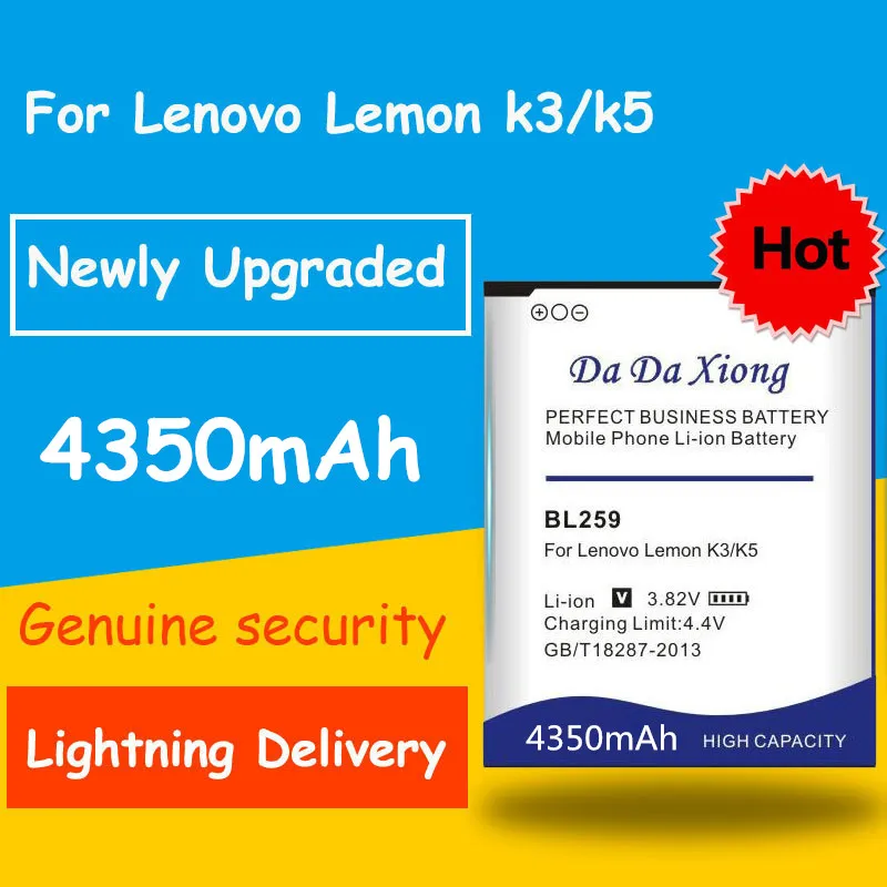 4350 мАч BL259 батарея для lenovo K32C30 K32C36 лимон K3 K5 Vibe K5/K5 Plus аккумуляторная батарея AKKU