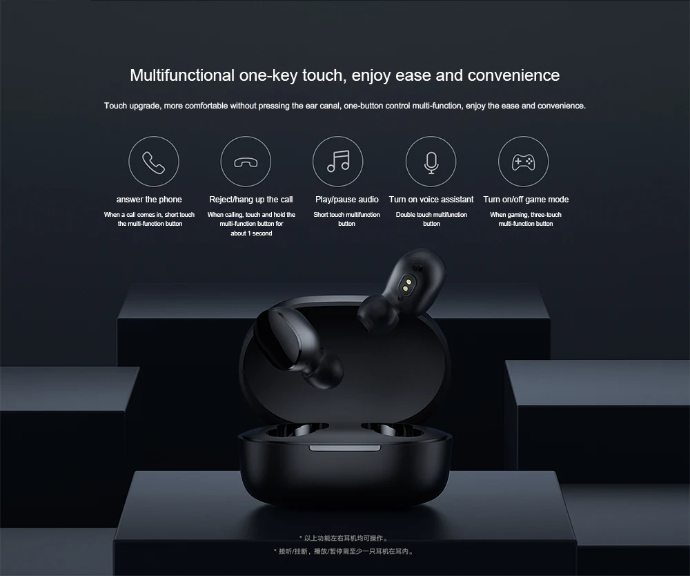 Xiaomi mi true wireless earbuds basic 2s Redmi AirDots 2s Bluetooth 5.0 touch control TWS earphone gaming mode USB C headphone