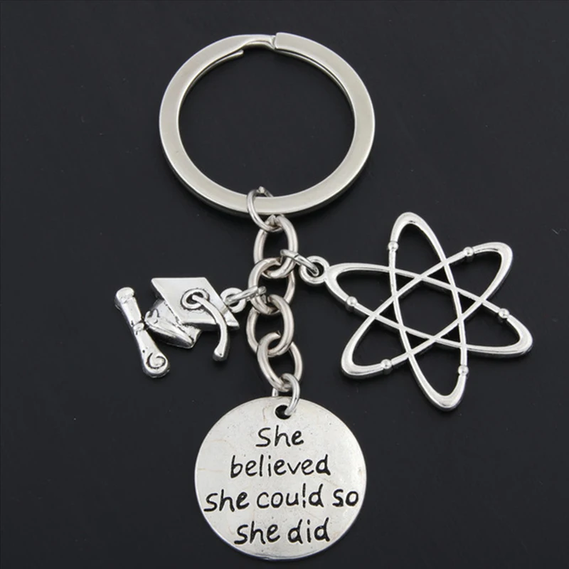 Брелок для ключей подарок на выпускной цепочка милый металлический