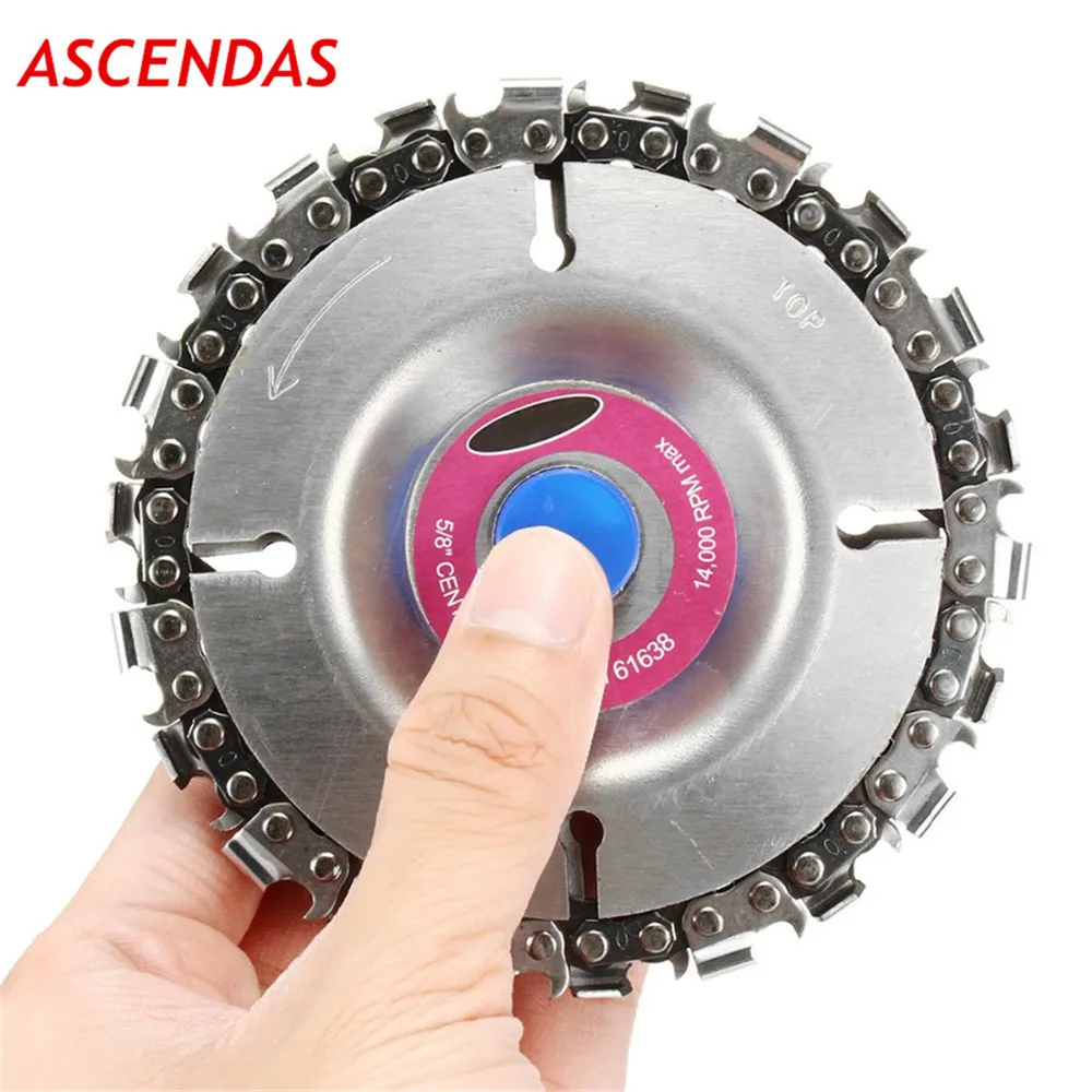 

125MM/115MM Angle Grinding 22 tooth Chain 4/5 inche Wood Carving Disc Woodworking Chain Grinder Saws Disc Chain Plate Tool