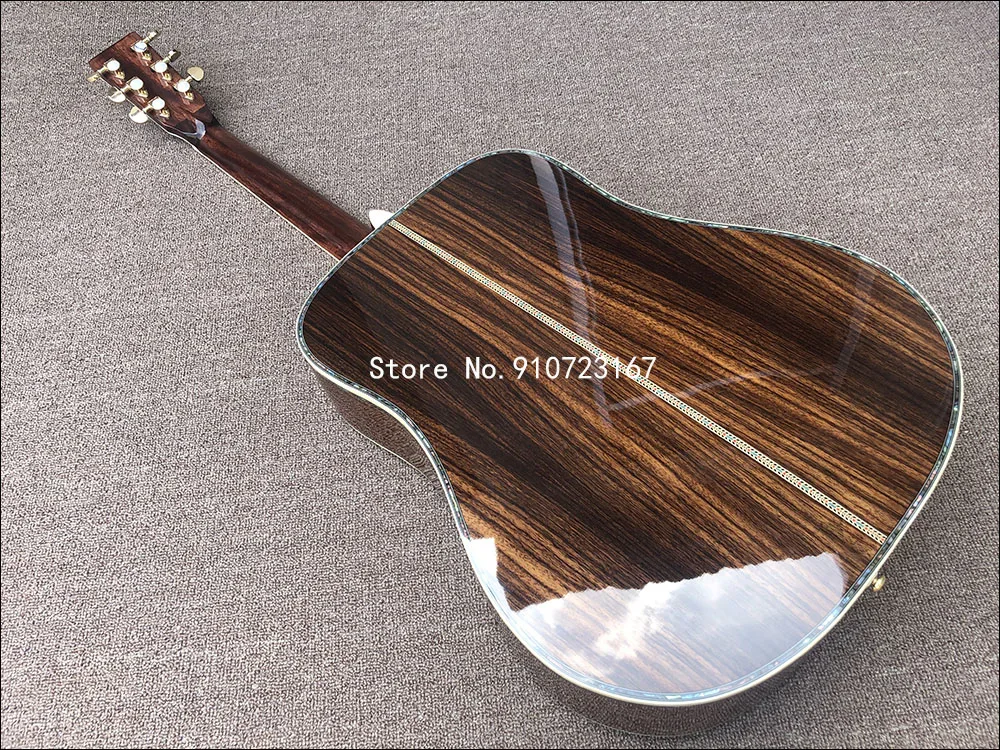 2020 High quality acoustic guitar 41'' 45 D 20 frets pearl inlay with EQ Top solid spruce Rose wood on the side free shipping | Спорт и
