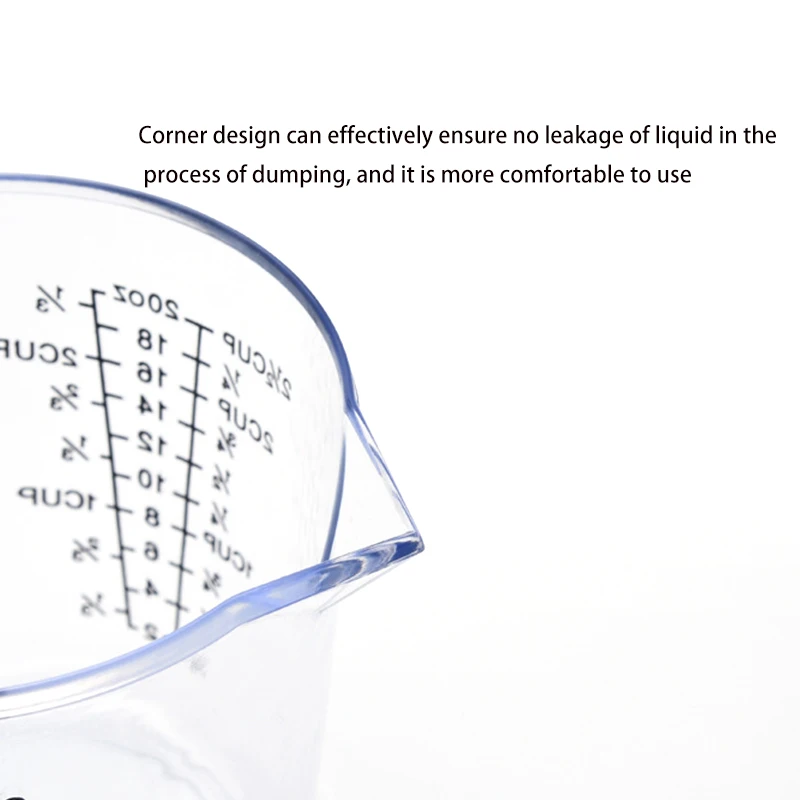 

3Pcs Baking Tools Plastic Measuring Cup Large Capacity Measuring Cup 600Ml Graduated Measuring Cup 150Ml 300Ml