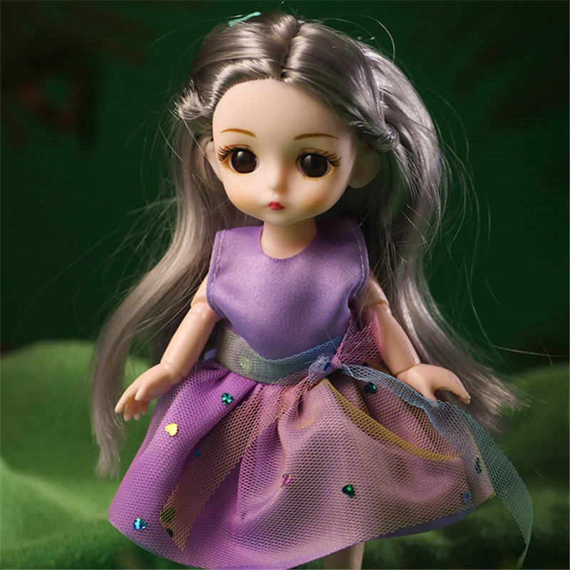 

13 Jointed Movable Baby Dolls 16cm 1/12 Reborn BJD Doll with Clothes DIY Accessories Gift Toys for Girls