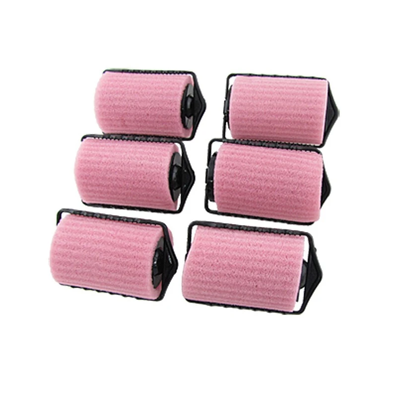 

6 Pcs Light Pink Sponge Roller DIY Hair Styling Curler