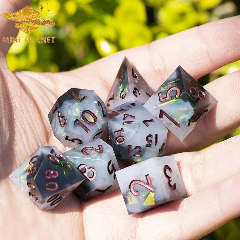 Ttrpg Glitter Dice Box Set Gift Pop Toy Oem