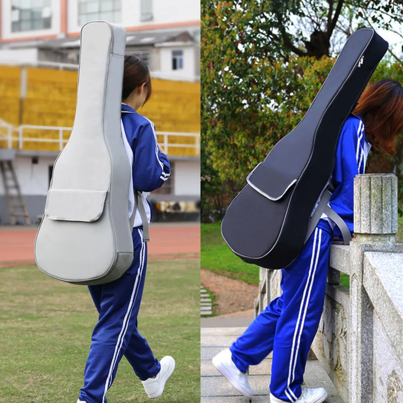 

36/39/41 дюймов Чехол для электрогитары Оксфорд Gig Bag двойной плечевой ремень Pad утолщение мягкий чехол музыкальный инструмент XA853M