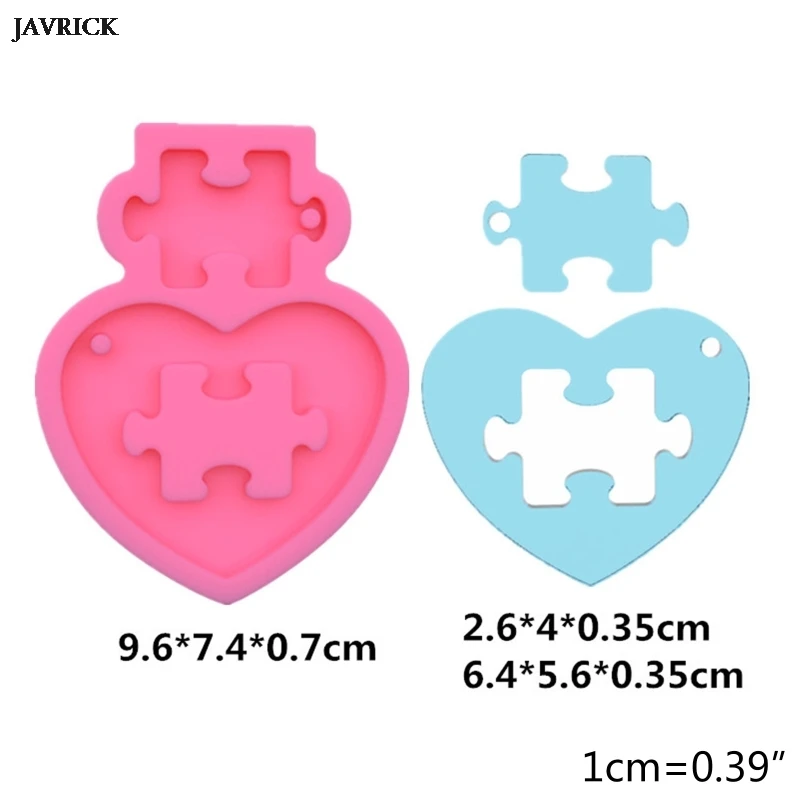 

Super Glossy Love Heart Keychain Crystal Epoxy Resin Mold Pendant Silicone Mould DIY Crafts Necklace Jewelry Making Tool