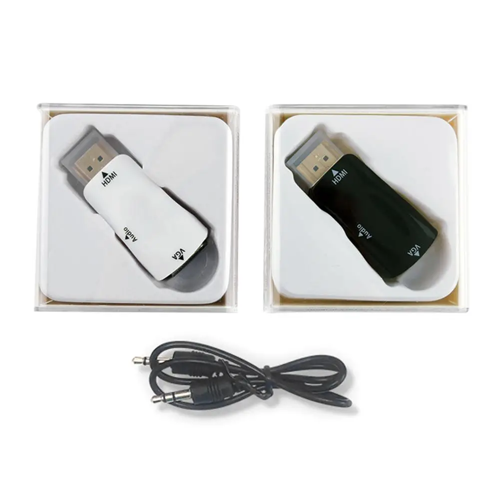 Преобразователь видеоинтерфейса HD 1080P Hdmi-совместимый адаптер Vga с аудиовыходом