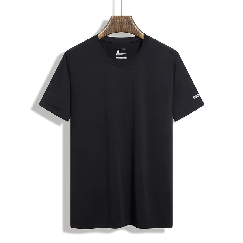 

Quick-drying Clothes Collarless Large Size Casual Short-sleeved Men's Loose Thin T-shirt Short-sleeved 2021 New Men's Clothing
