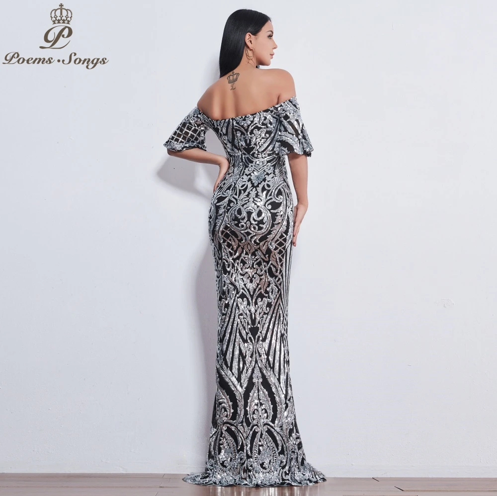 Стихи песни Стиль Элегантные Роскошные вечерние платья Длинные vestido de festa longo платье для выпускного вечера robe de soiree вечерние платья