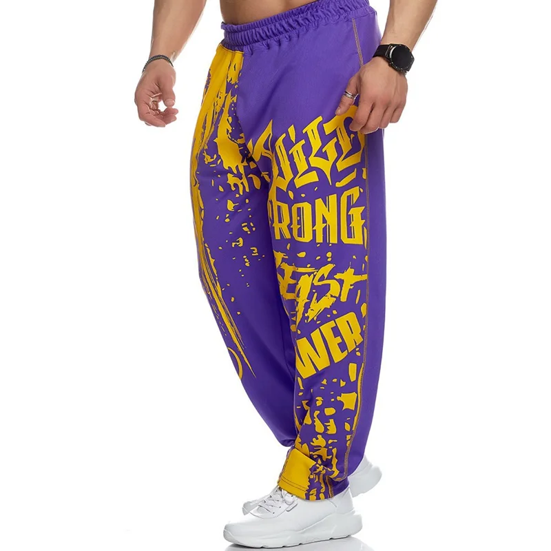 Спортивные штаны для спортзала повседневные свободные Дышащие Модные Джоггеры в