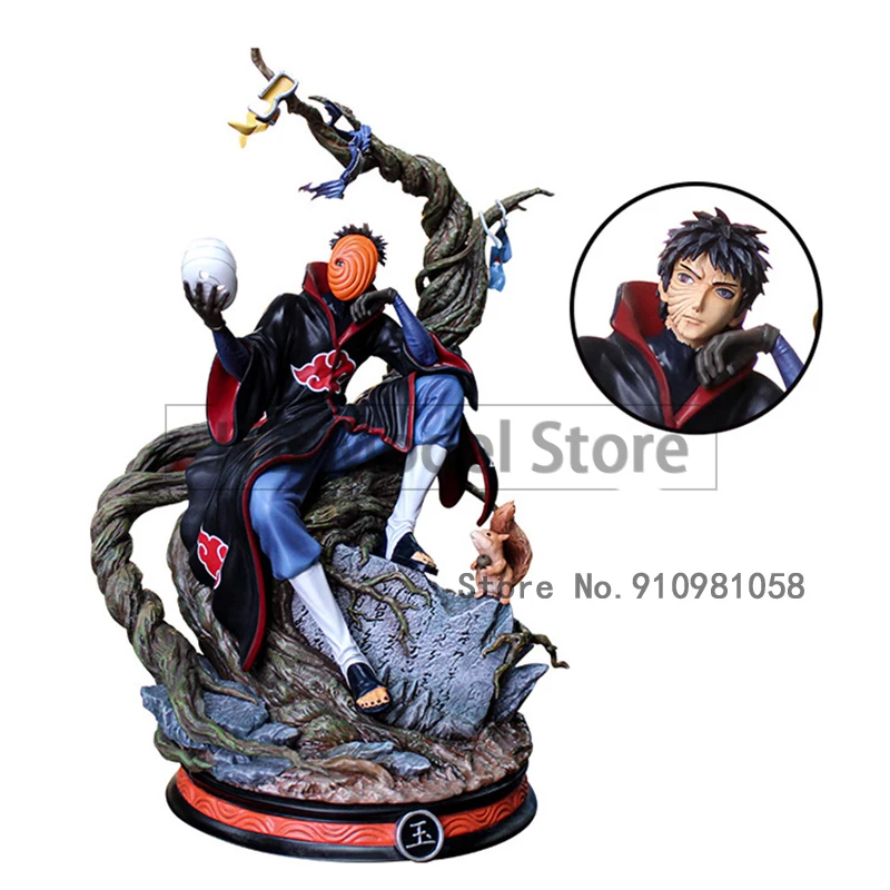 Naruto Shippuden Anime Action Figure Uchiha Obito Figma Model 32CM PVC Statue Akatsuki Oversized Desktop Collectible Toys Gift | Игрушки и