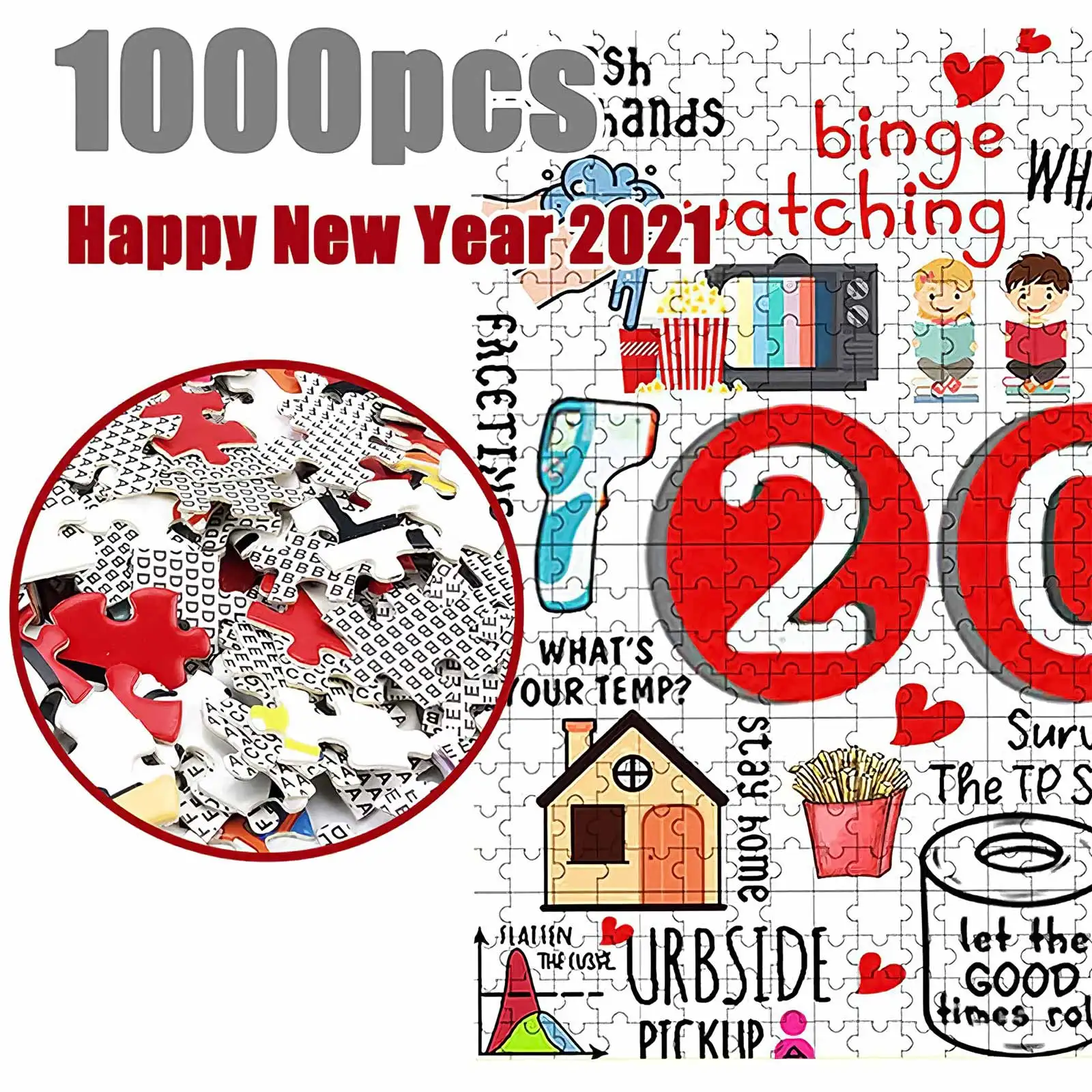 Монтессори игрушки 1000 шт. пазл памятные головоломки для снятия стресса 2021
