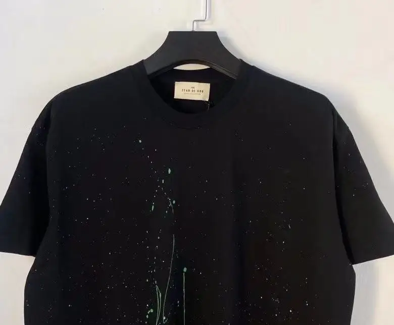 

Chao brand fog double line men's and women's 100 cotton T-shirt 2021 NEW