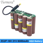 Turmera 18650 HG2 3000 мАч, Батарея пакет 5S2P 6000 мАч, 18V 5S 20A баланса BMS для отвертка Роботизированная оборудование для фотографии 21V