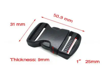 webbing size 25mm 10 мм, 25 мм, 32 мм, 50 мм, Пластиковая фурнитура, двойной регулируемый боковой выпуск, пряжки, Молл, ремень для рюкзака, сумка, запчасти, ремень, тесьма - Цвет: webbing size 25mm