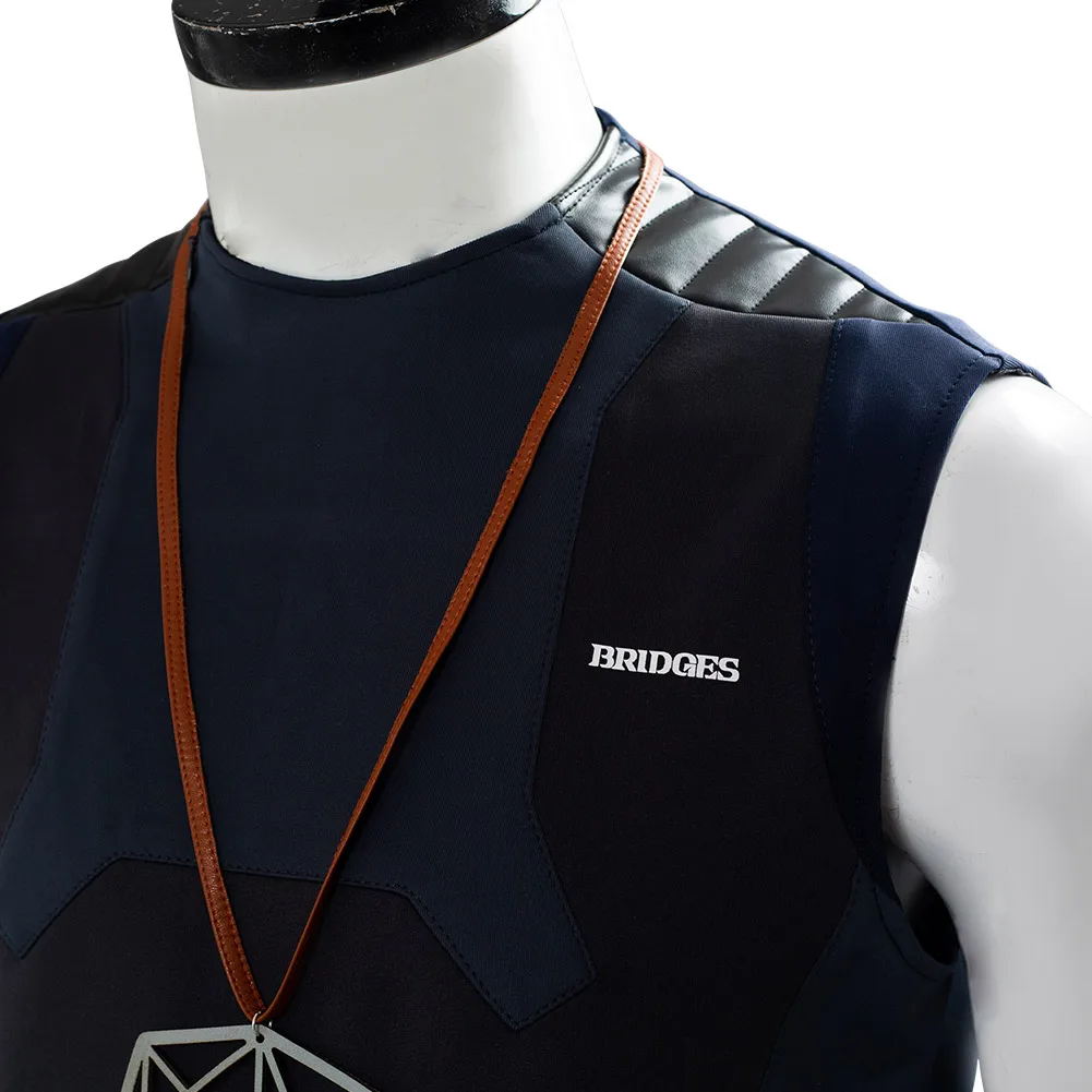 

Death Cosplay Stranding Sam Vest Costume Bridges Porter Uniform Vest Necklace Outfit Halloween Carnival Outfit