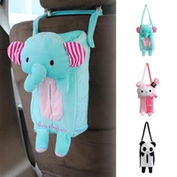 50 hot sales tissue paper box soft hanging pp cotton portable car tissue box with strap for car