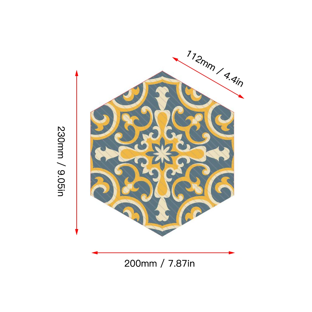 

10PCS Six-sided Tile Stickers Bathroom Kitchen Home Non-slip Floor Stickers DIY Splicing Wall Stickers