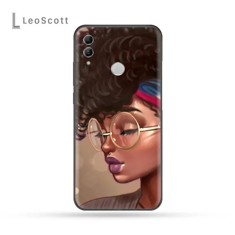 

Black girl Phone Case For Huawei honor P9 P10 P20 P30 P40 Pro 10i Lite 20 nova 5t
