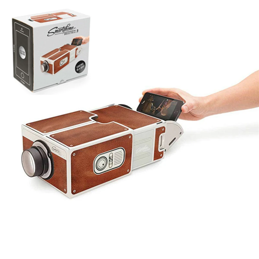 3D проектор сделай сам картонный мини-проектор для смартфона новый регулируемый