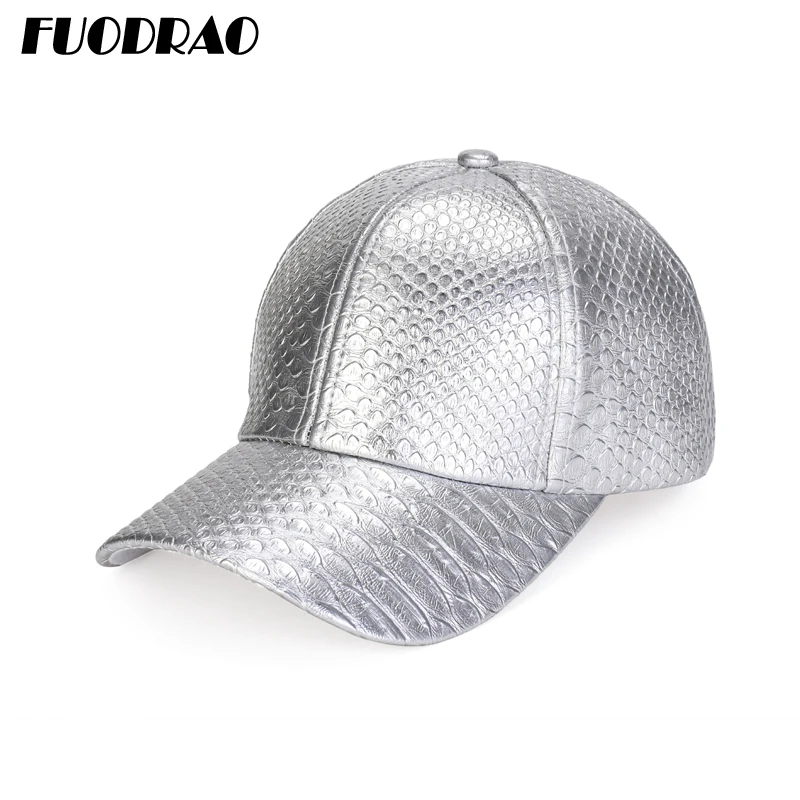 

Новинка, модные бейсболки FUODRAO из искусственной кожи со змеиной кожей для женщин, винтажная однотонная Черная кепка из искусственной кожи, мужская повседневная бейсболка в стиле хип-хоп B1