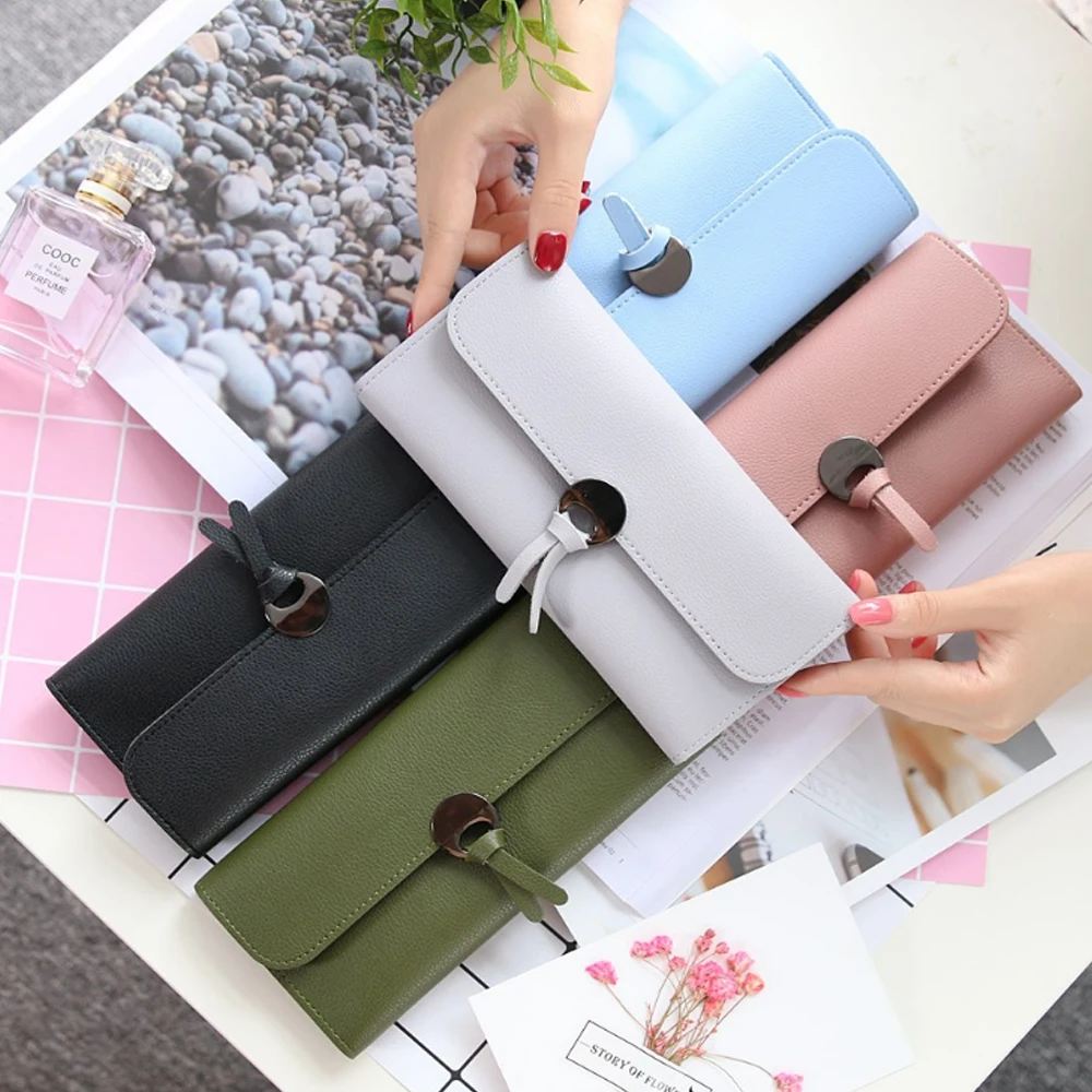 Модные длинные женские кошельки 2019 Женский кошелек и бумажник из