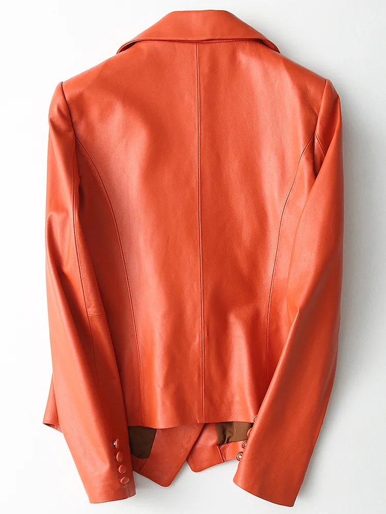 Женская куртка из натуральной овечьей шкуры элегантная зимняя кожи модель 1702