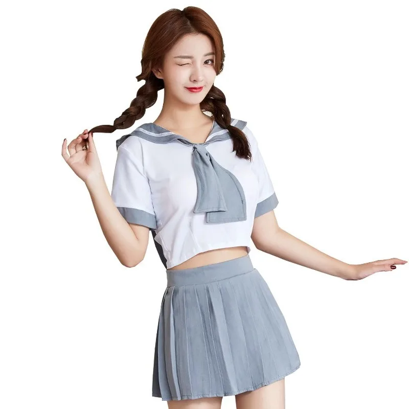 Женский костюм-каваи пикантный Экзотический костюм для школьниц эластичное