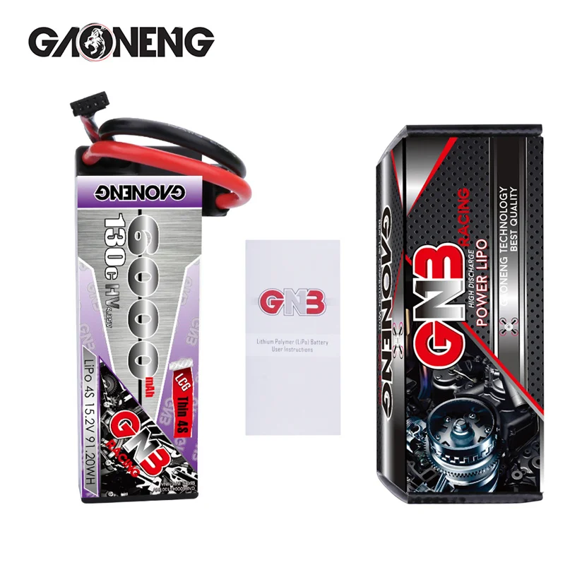 GAONENG-bater&iacute;a LiPo GNB de 15,2 V, 6000mAh, 130C PLUS, piezas de repuesto para coche de carreras con Control remoto, con carcasa mejorada, bater&iacute;a de 4S LiHV-4