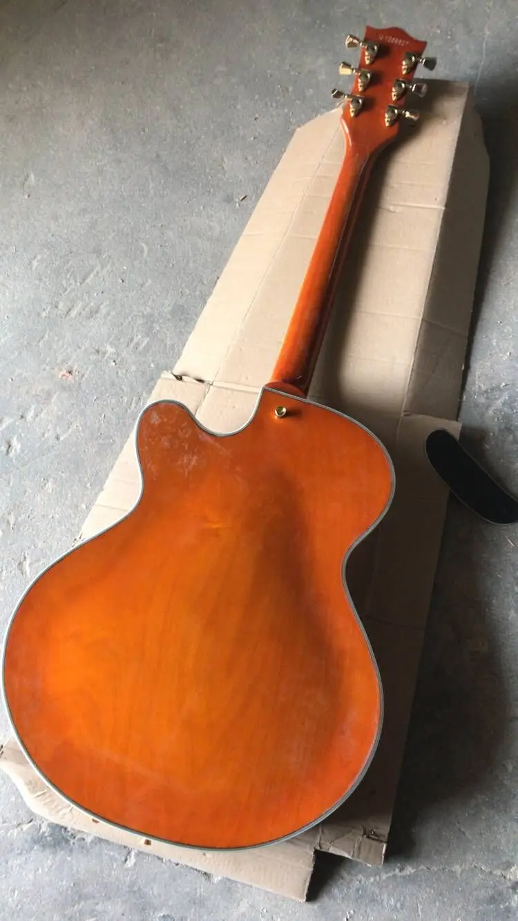 Бесплатная доставка новинка электрическая гитара Jazz полупустотелый корпус