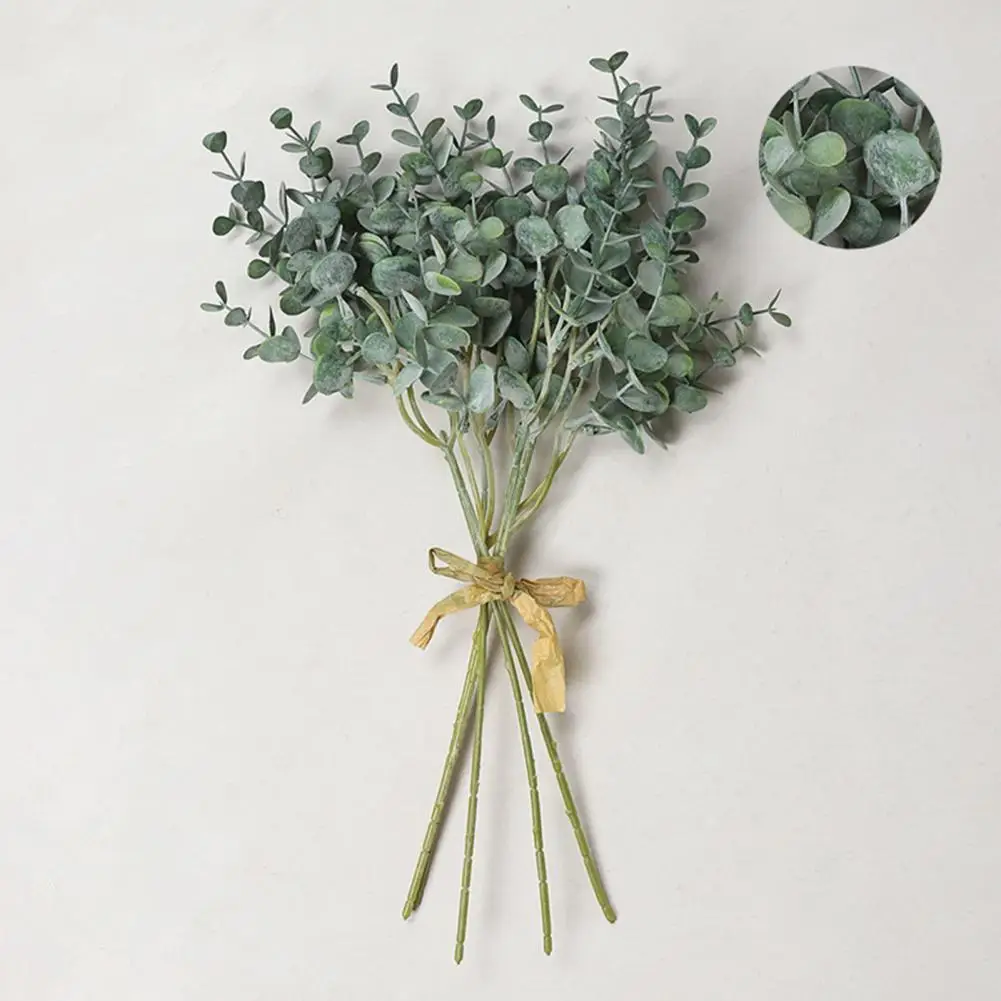 

5Pcs/Set Beautiful Plastic Eye-catching Eye-catching Faux Eucalyptuses for Weddings Artificial Plant Faux Eucalyptuses