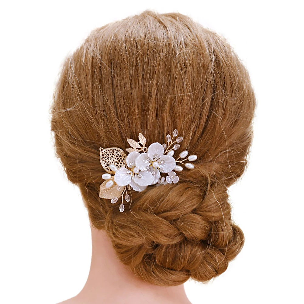 ZMHP269 Свадебная Тиара для волос с золотыми листьями свадебные украшения