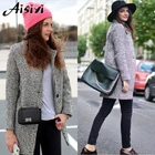 Женский Тренч с отложным воротником, серый Тренч с узором гусиные лапки, зима 2019