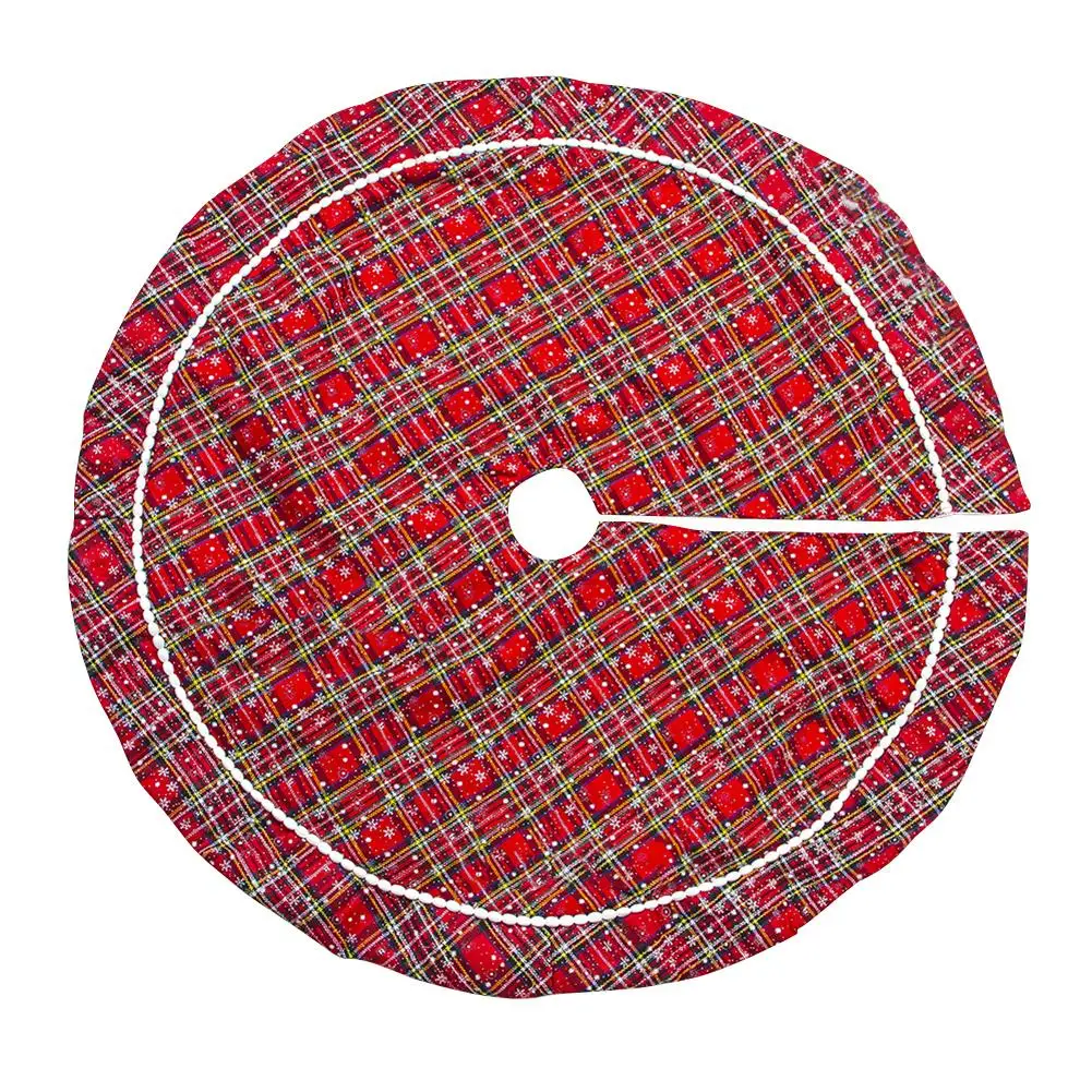 Клетчатая юбка с рождественской елкой красная клетчатая со снежинками