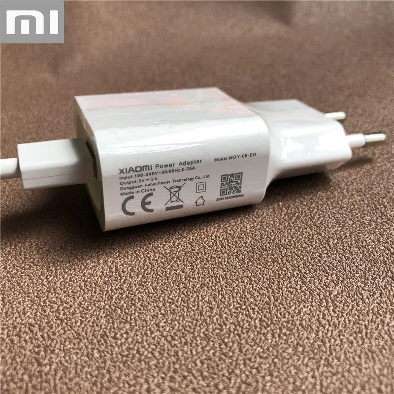 Xiaomi USB Зарядное устройство адаптер 5 V/2A(ЕС), микро USB кабель для Redmi 4 4X 4A Примечание 5 5A 6 6A 7 7A S2 с коробкой