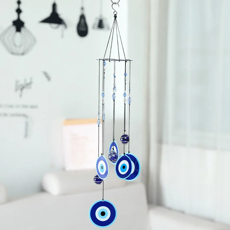 

Creative printing iron sheet metal feng shui wind chime ornaments home garden outdoor decoration