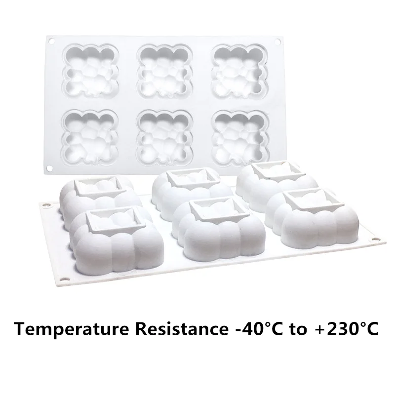 3D формы для торта в форме облака силиконовые муссы десертные тортов квадратные