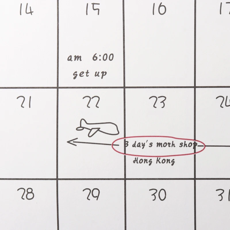 

2020 Annual Month Day Planner Organizer Diary Schedule Freehand Sketching Wall Hanging Calendar Calendar Home Office Decoration