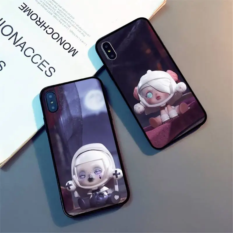 

POP MART Phone Case for iPhone 13 11 12 7 8 Pro X XS Max XR Samsung A S 10 30 51 Plus pro mobile bags Doll Garage Kits Cute Art