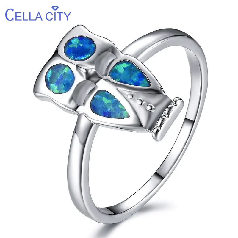 Модное женское кольцо Cellacity с совой серебро 925 ювелирное изделие драгоценными