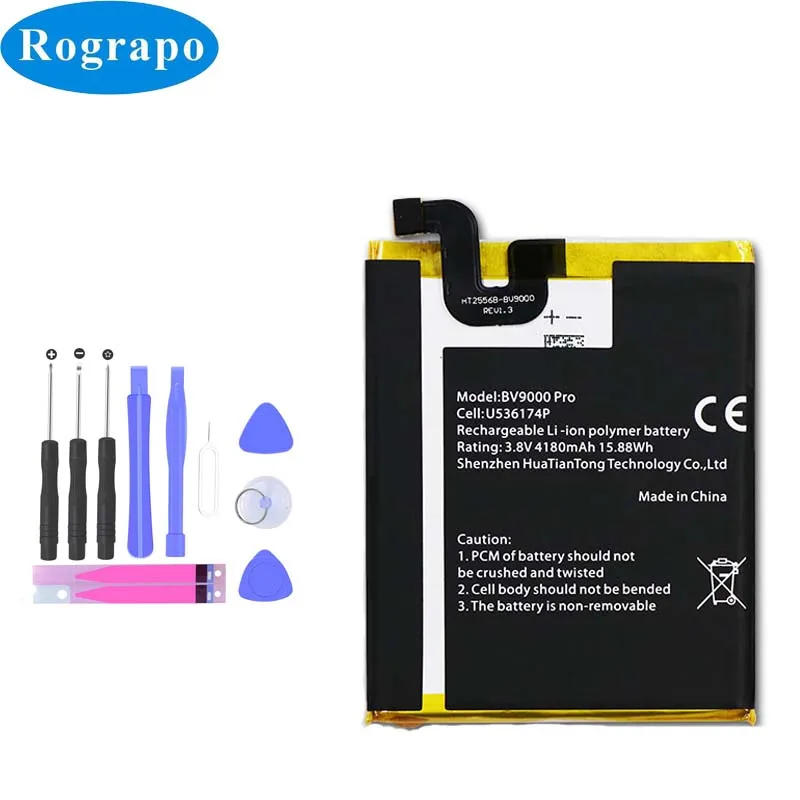 

Original 4180mAh U536174P BV9000 Replacement Battery For Blackview BV9000 Pro Smart Mobile Phone Original Accumulator+Tools